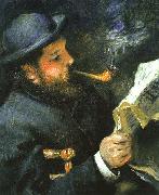 Claude Monet Reading Pierre Renoir